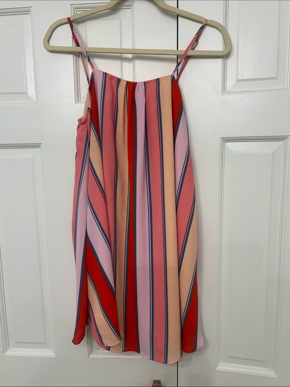 Buddy Love Red, Pink & Peach Striped Circle Skirt